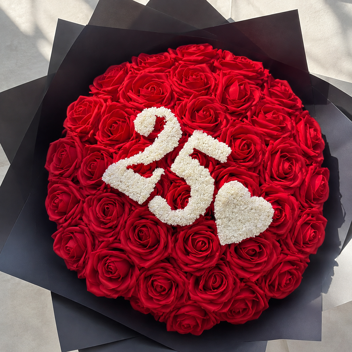 25 Number Red Rose Bouquet ❤️🌹 | Personalised Number Bouquet
